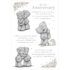 On Our Anniversary Poem Me to You Bear Anniversary Card Image Preview